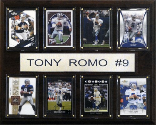 NFL Tony Romo Dallas Cowboys 8 Card Plaque