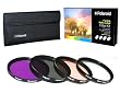 Polaroid 52mm HD Multi Coated Glass 4 Piece Filter Kit with Case