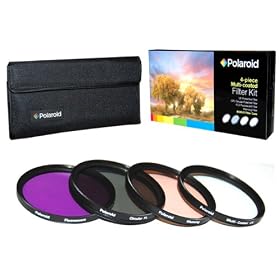 Polaroid 52mm HD Multi Coated Glass 4 Piece Filter Kit with Case