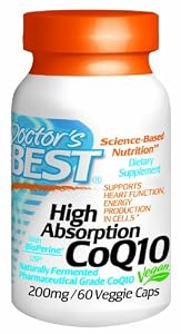 Doctor's Best High Absorption CoQ10 (200 mg), Vegetable Capsules, 60-Count