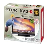 TDK 録画用DVD-R デジタル放送録画対応(CPRM) 1-16倍速 インクジェットプリンタ対応(ホワイト・ワイド) 10枚パック 5mmスリムケース DR120DPWC10UE