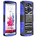 Fosmon STURDY Shock Absorbing Dual Layer Hybrid Holster Cover Kickstand Case for LG G3 - Retail Packaging (Dark Blue)
