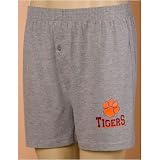 Clemson Tigers NCAA Mens Sport Boxer Shorts (Gray)