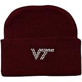 Virginia Tech Hokies Infant Girls Maroon Rhinestone Knit Beanie