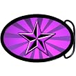 Oval Purple Nautical Star Belt Buckle