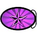 Oval Purple Nautical Star Belt Buckle