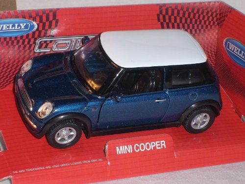 new Mini Cooper Blau Weisses Dach