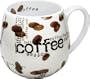 Konitz Coffee Collage Snuggle 14-Ounce Mugs, Set of 2, White