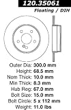 Centric Parts 120.35061 Premium Brake Rotor