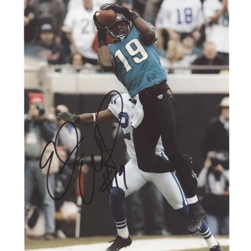 Ernest Wilford Autographed Jacksonville Jaguars (Teal Jersey) 8x10 Photo