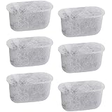 Everyday DCCF-6 6-Replacement Charcoal Water Filters for Cuisinart Coffee Machines, White
