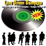 40 Live Hip Hop Drum Samples - Tempo 90 BPM