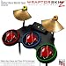 Barbwire Heart Red Skin by WraptorSkinz fits Guitar Hero 4 World Tour Drum Set for Nintendo Wii, XBOX 360, PS2 & PS3 (DRUMS NOT INCLUDED)