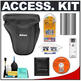 Click here to buy Nikon CF-D200 Holster Case + EN-EL3e Battery + Accessory Kit for D200 and D300 Digital SLR... by Nikon.