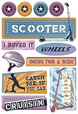 Karen Foster Design - Stickers - Bikes and Scooters Collection - Kids Scooters