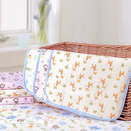 Elf Star Cotton Bamboo Fiber Breathable Waterproof Underpads Mattress Pad Sheet Protector for Children or Adults, Monkey Print, 20