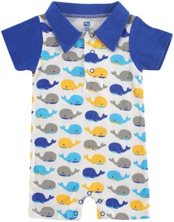 Hudson Baby Whale Print Romper