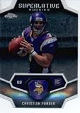 2011 Topps Chrome Superlative Rookies Football Card # SR-CP Christian Ponder Minnesota Vikings In Protective Display Case !