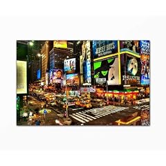 Top Preis !!! Foto Bild xxl g�nstig & modern (Broadway-70x110cm) Bild auf Leinwand als Kunstdruck mit Rahmen aus Holz. Bilder Motiv (Stadt Stra�e Hochh�user Autos Menschen Nacht Reklame) . Sch�ner wohnen mit modern Art Bilder. Design f�r Jung & Alt - Mann & Frau - Jungen & M�dchen. Weitere sch�ne Foto Bilder im Bild Online Shop. 100% Made in Germany - Qualit�t aus Deutschland(murale moderna canvas picture arts print image l�mina moderno)