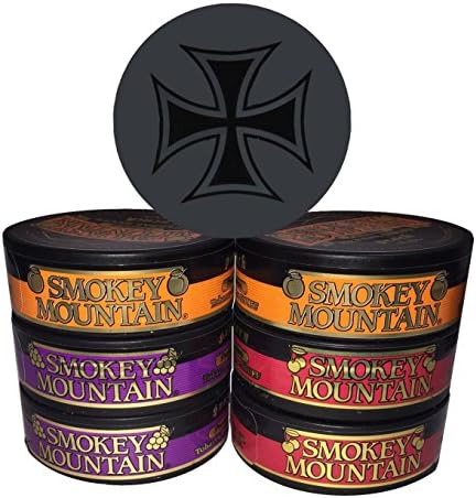 Smokey Mountain Snuff - 6 Can Sampler Pack - Includes Free DC Skin Can Cover (Grape + Peach + Cherry)