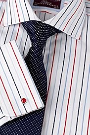 Luxury Sartorial Pure Cotton Striped Shirt