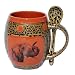 Elephant Mug with Spoon in Coral