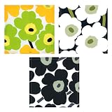 Marimekko Unikko Cloth Napkin Sets - Black/White