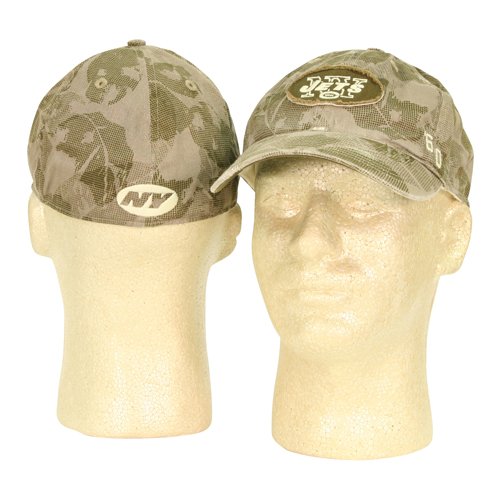 New York Jets Camo Fitted Slouch Style Hat -Medium