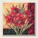 Kitchen & Housewares : Red Amaryllis, Set of 4 Absorbent Ceramic Coasters