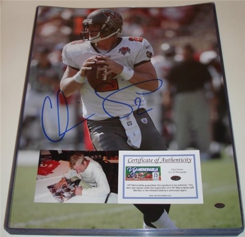 Chris Simms Autographed/Hand Signed Tampa Bay Buccaneers 16 x 20 Photo