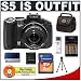 Canon PowerShot S5 IS 8.0 Megapixel Digital Camera with 12x Optical Zoom + Transcend 2GB 150x SecureDigital (SD) Card + High Speed USB 2.0 SecureDigital (SD) Card Reader + (4) - 2700mAh AA NiMH Rechargeable Batteries w/5 Hour 110-220v Charger + Digital Ca