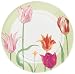 Caspari Tulipa Set of 8 Paper Salad Plates, Green