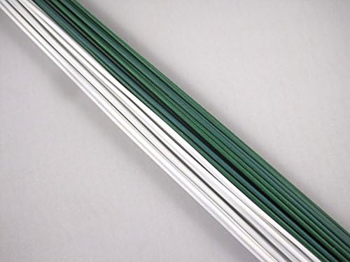 48pcs Length 80cm Green and White Color Crystal Flower DIY Manual Materials Flower Stem Iron Wire