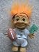 Russ Berrie Bengals Troll, with Orange Hair