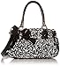 MG Collection Tweed Floral Bow Shoulder Bag