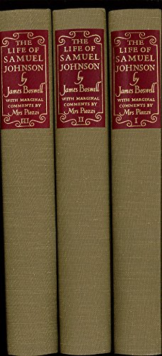 The Life of Samuel Johnson, with Marginal Comments by Mrs Piazzi (3-Volume Set)
