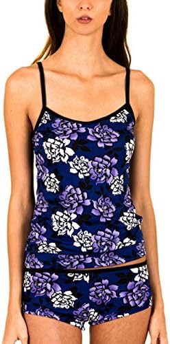PN Juniors Sized Cami and Boyshort Set Many Prints Available (Large, Purple Floral)