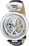 Stuhrling Original Men's 127A.3315C2 Special Reserve Emperor's Grandeur Automatic Dual Time Skeleton Dial Blue Leather Strap Watch
