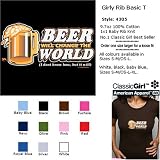BEER WILL CHANGE THE WORLD (I DON'T KNOW HOW, BUT IT WILL) - 1 MUG T-Shirt - 100% Baby Rib Jersey Combed Cotton WOMEN'S T-Shirt - Sweat Shop Free