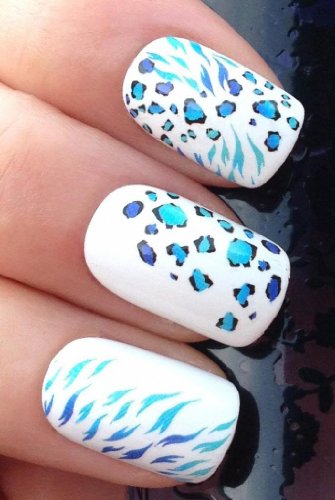 Kitty-Party NAIL ART WRAP WATER TRANSFER DECALS ANIMAL PRINT LEOPARD SPOTS/TIGER STRIPES