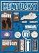 Reminisce Jet Setters Self-Adhesive Epoxy Embellishments, Kentucky