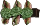 Posies Accessories Pom Poms Hair Clippie Kiwi (Green) Brown