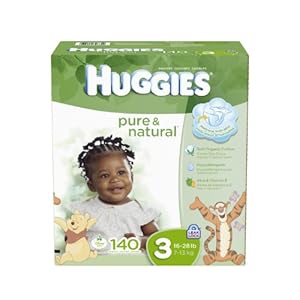 Huggies Pure and Natural Diapers, Size 3, 140 Count