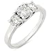 Three Stone Round Brilliant Diamond Ring 1.00ctw (HI/SI) in Platinum