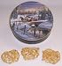 Scott's Cakes 1 lb. White Chocolate Covered Pretzel with Peanuts in a Sleigh Ride Tin