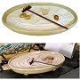 Classic Zen Garden: Great Relaxation Gift Idea Includes Ceramic Tray, Polished River Rocks, White Sand and a small Meditation Booklet.