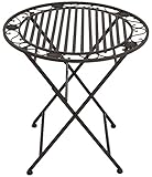 ロゼッタ アイアンガーデンテーブル アンティーク 天板直径70cm×高さ73cm 折りたたみ式 PL01-TBL70