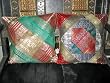 Christmas Gift-2 Green Teal Magenta Zari Vintage Sari Toss Pillow Cushion Covers