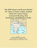 The 2007 Import and Export Market for Table or Parlor Games, Printed Tables for Casino Games, Automated Bowling Alley Equipment, and Billiards in India