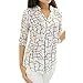 Franterd Fashion Women's Elegant Print Chiffon Long-sleeve Slim Blouses (XXL)